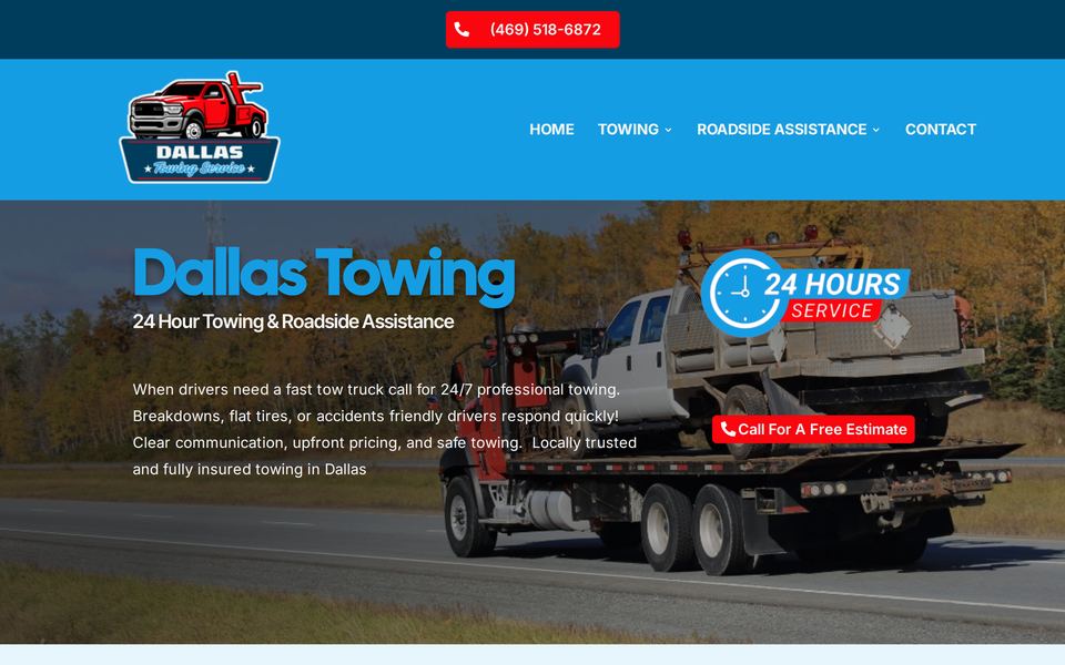 Dallas Towing homepage