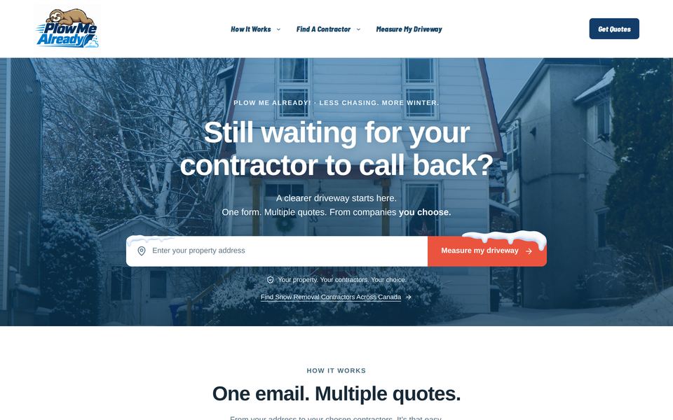 Plow Me Already homepage