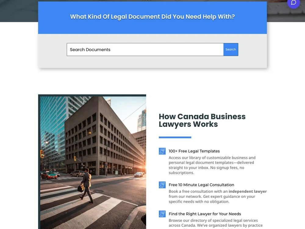 Canada Business Lawyers: Organise by the task.