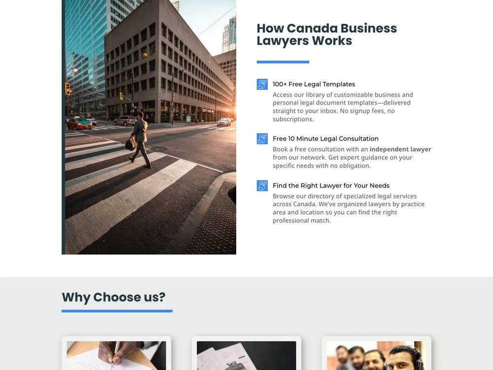 Canada Business Lawyers: Explain how it works.