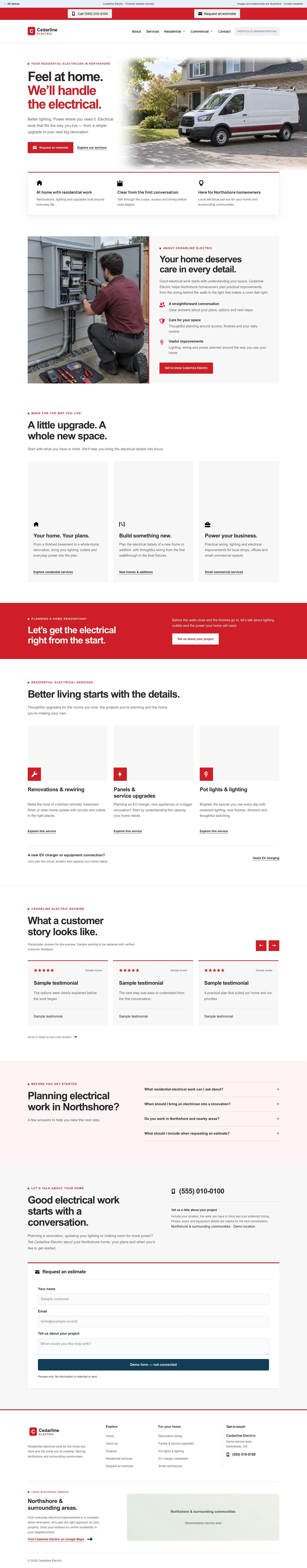 Cedarline Electric full homepage