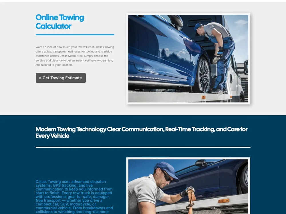 Dallas Towing: Make price less mysterious.