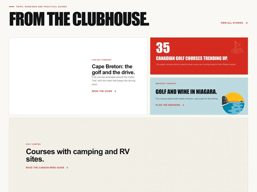 Find Golf Courses: Build a reason to return.