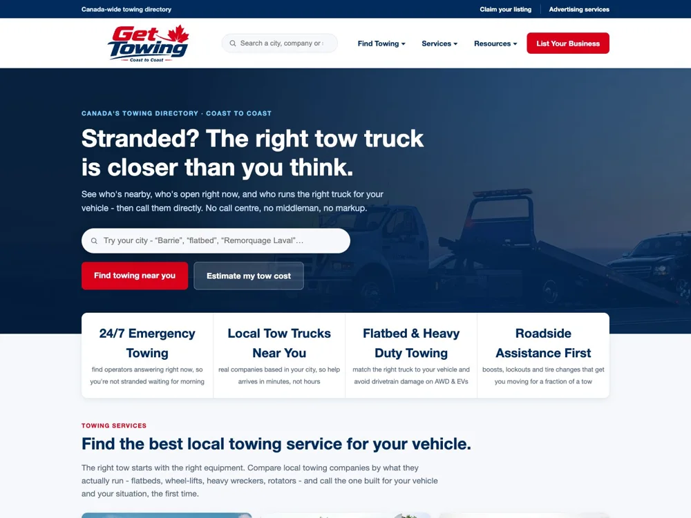 Get Towing: Help the urgent visitor first.