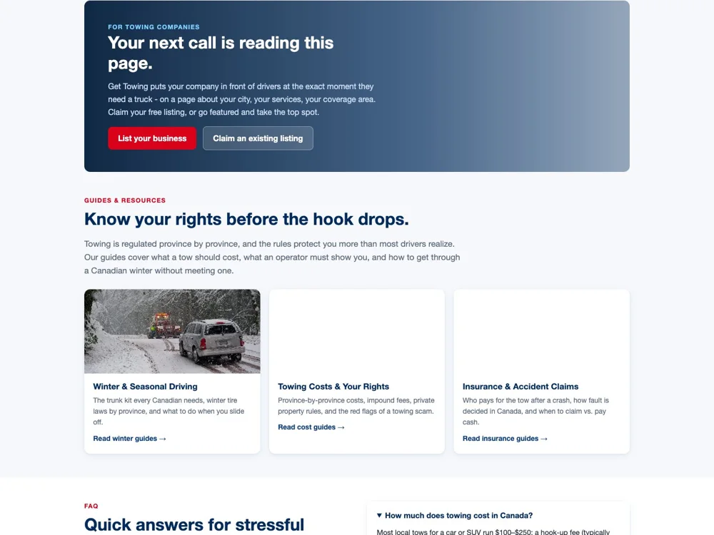 Get Towing: Give operators their own route.
