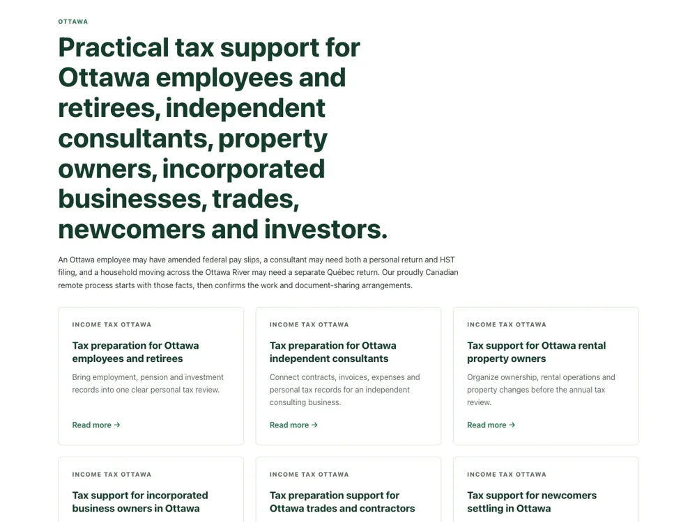 Income Tax Ottawa: Write for different situations.