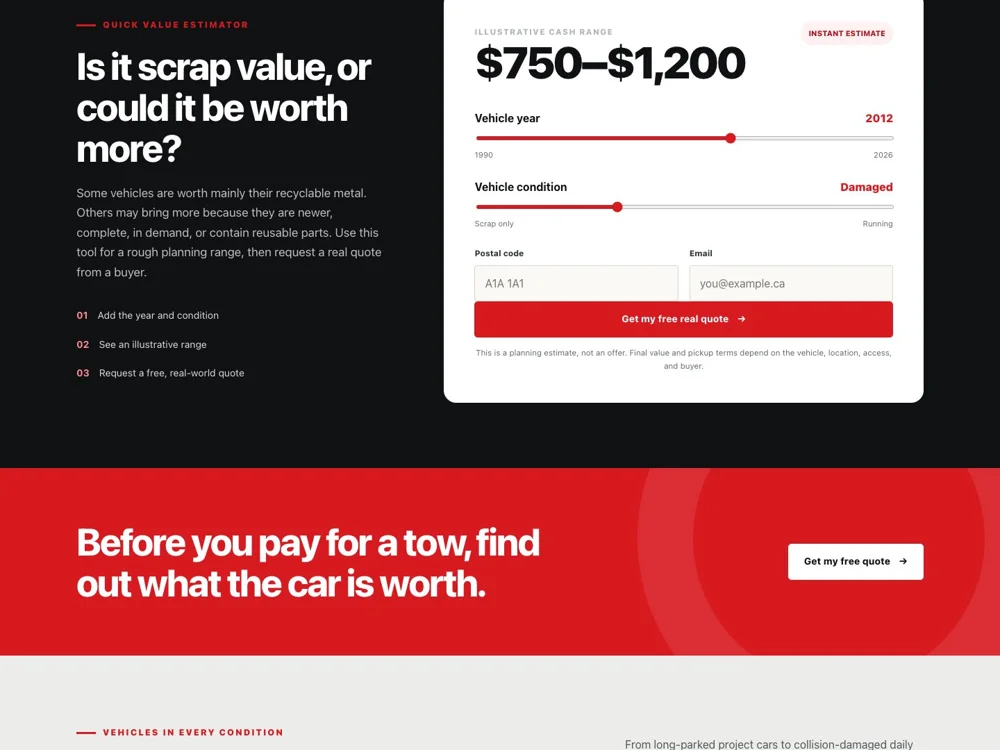 Junk Cars Canada: Explain the difference in value.