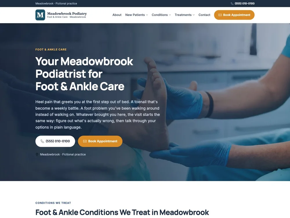 Meadowbrook Podiatry: Lead with the patient need.
