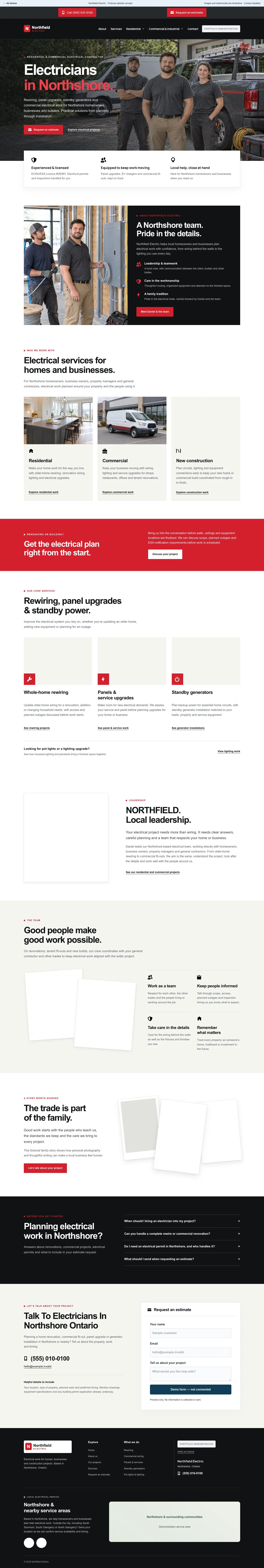 Northfield Electric full homepage