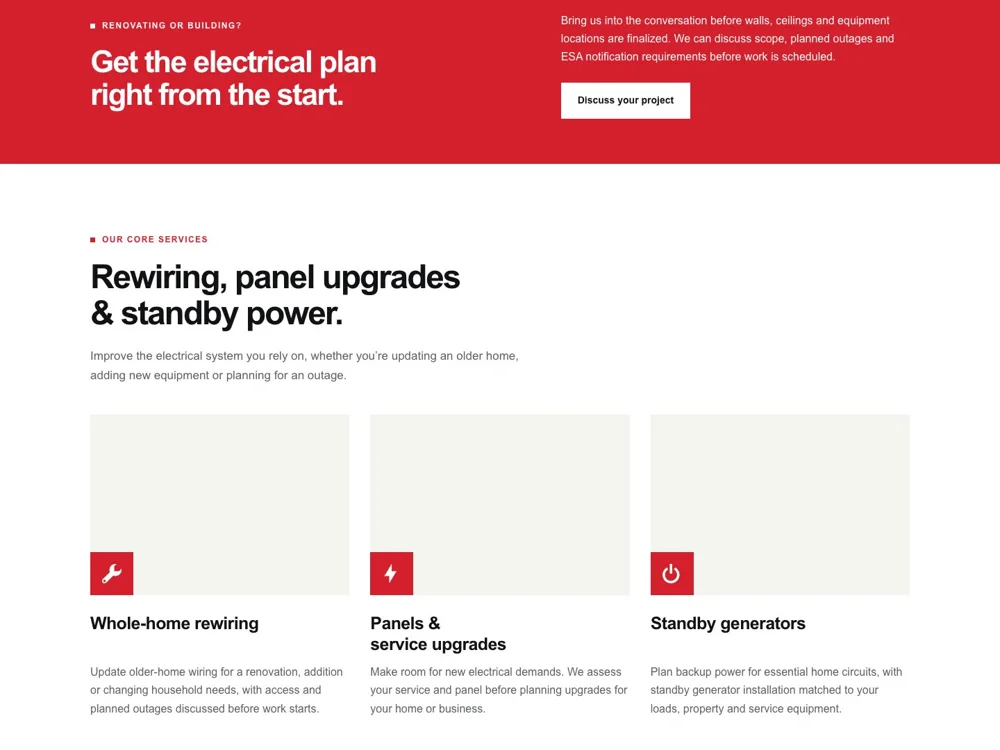 Northfield Electric: Help people plan the job.