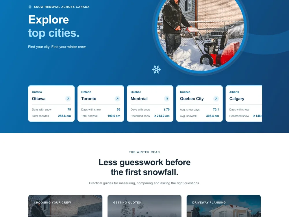 Plow Me Already: Make the local route obvious.