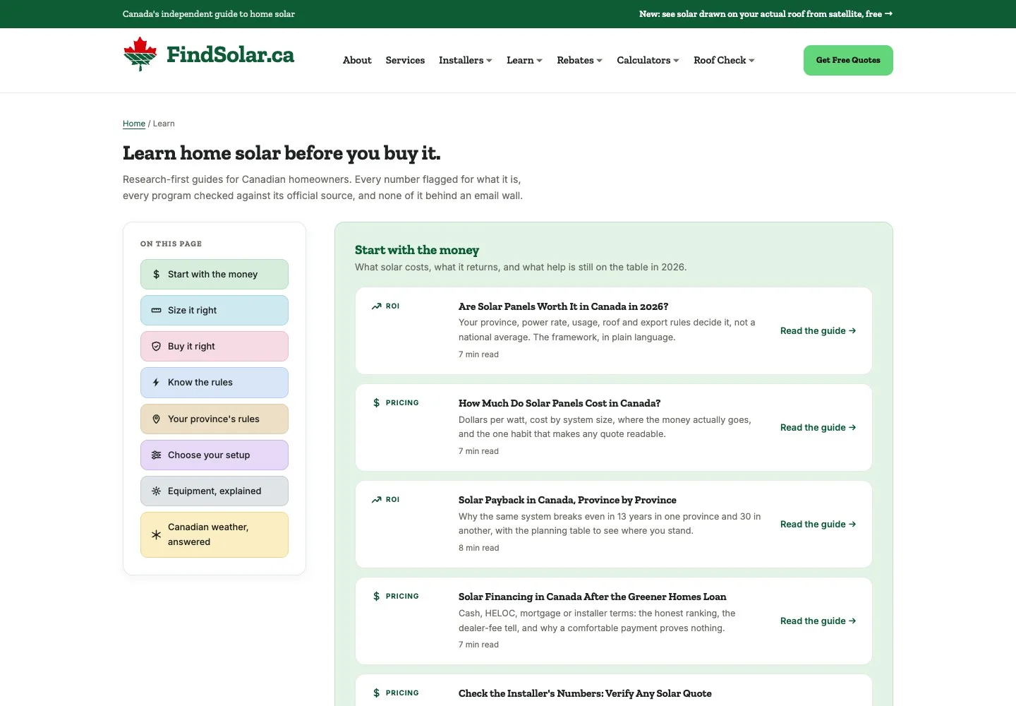 FindSolar: A library built around questions