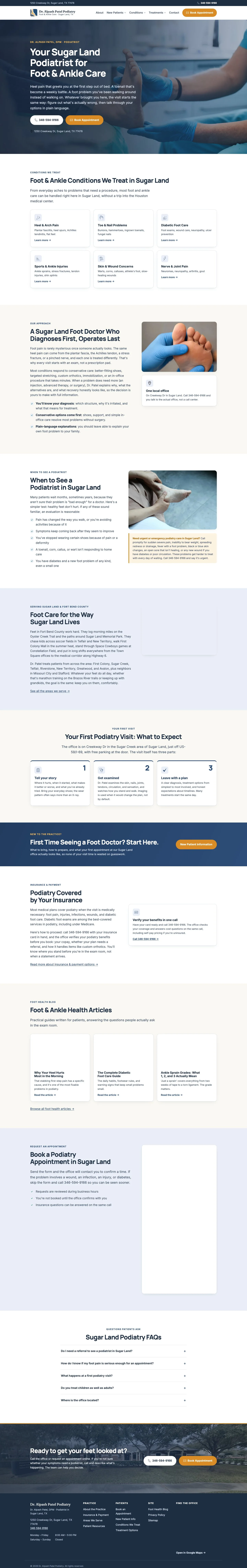 Dr. Alpash Patel Podiatry full homepage
