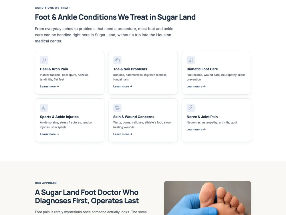 Dr. Alpash Patel Podiatry: Use recognisable conditions.