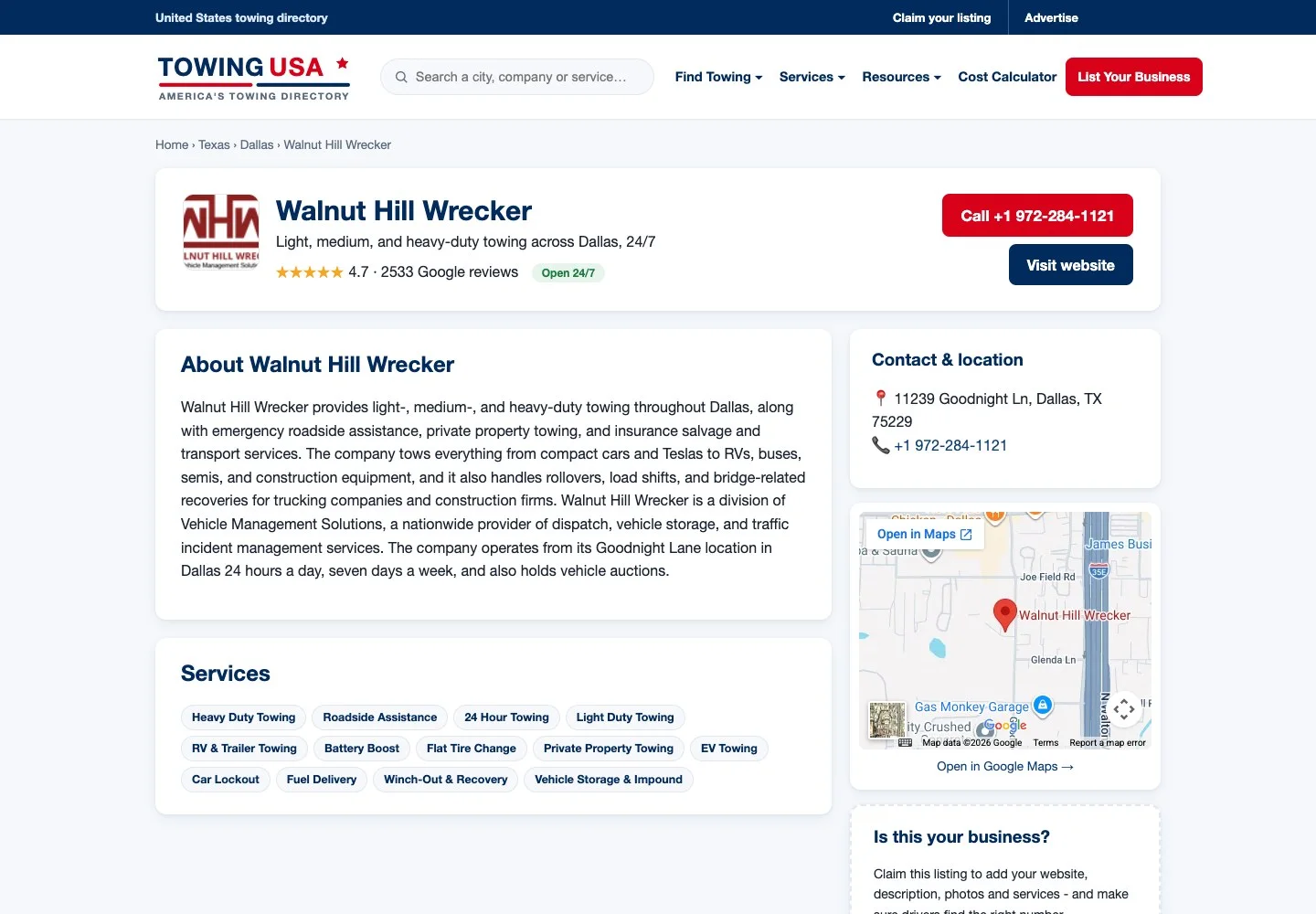 Towing USA: Inside a listing